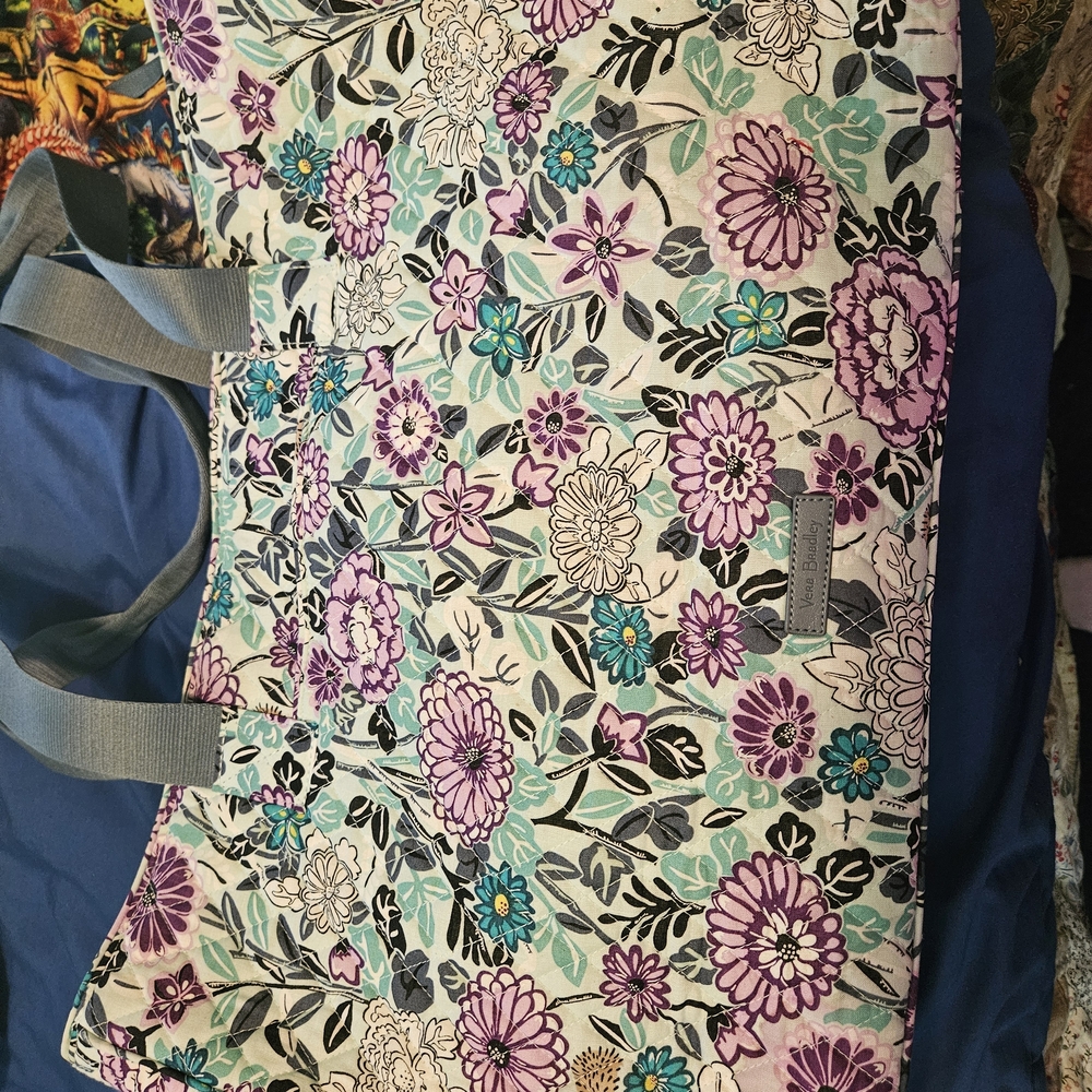 Vera Bradley Purple and Teal Floral Tote